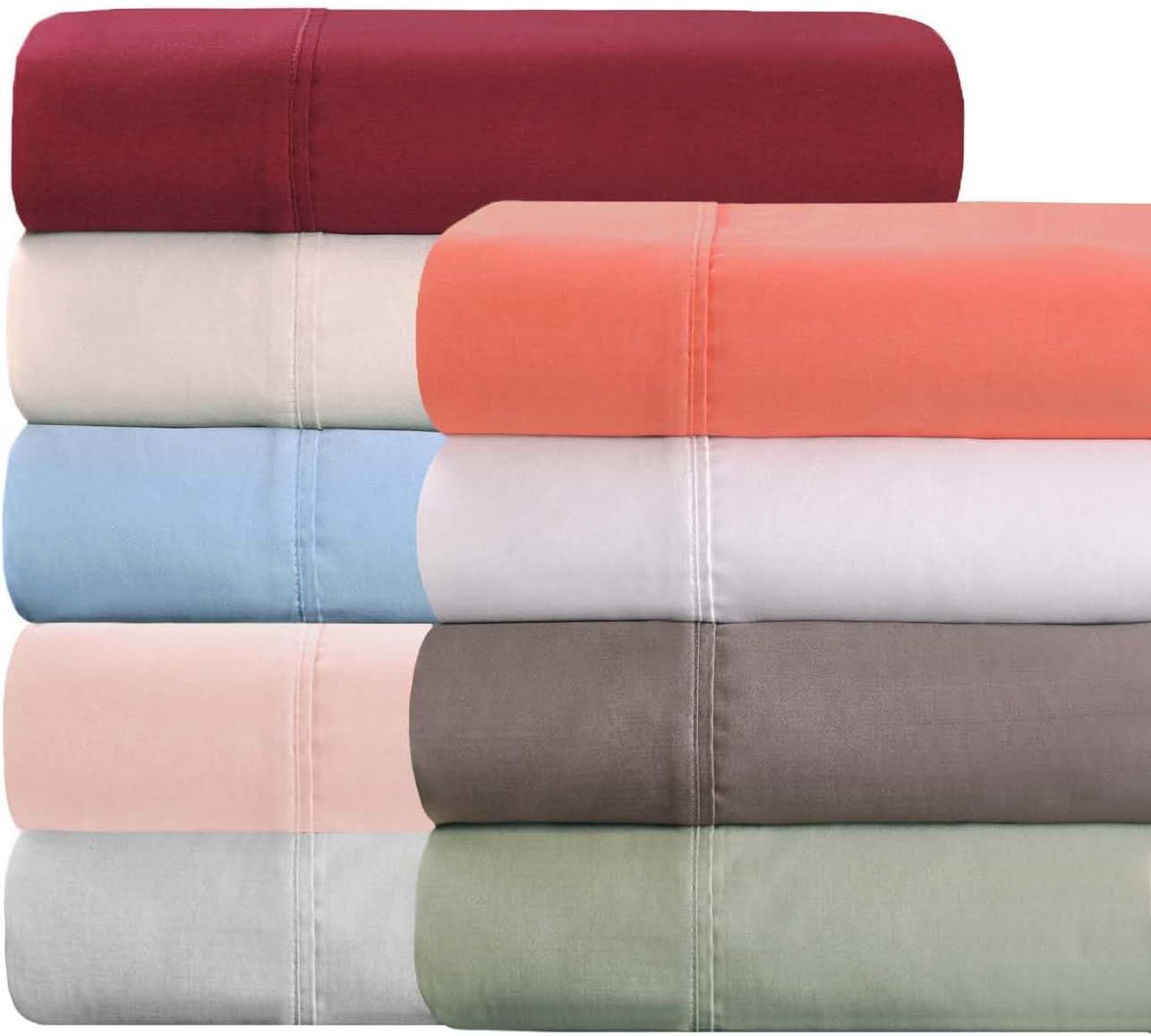 Superior 700 Thread Count Egyptian Cotton Sheet Set, Bedroom Sheets, Modern Home Essentials, Bedding Basics, 1 Elastic Deep Pocket Fitted Bed Sheet, 1 Flat Sheet, 2 Pillowcases, Queen, Chrome