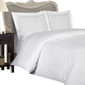 4 Piece Luxurious 1200 Thread Count Full Size Goose Down Alternative Comforter Set 100% Egyptian Cotton, White Stripe Color, 1200 TC - 750FP - 50Oz.