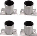 Deck Post Base Cover Round, Stainless Steel Floor Flange Anchor Base with Screws for Railing, Veranda, Balcony and Garden, Outdoor Mailbox Post Bracket(4 Pcs-Dia 35mm(1.4 in))
