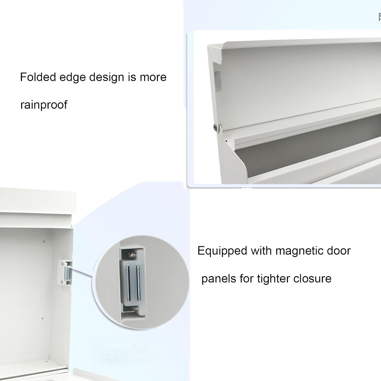 Wall Mount Mailbox Modern Post Box, Mailbox, Wall Mount Door Mailboxes for Outside, Large Steel Hanging Metal Mailbox, Suitable for House Home