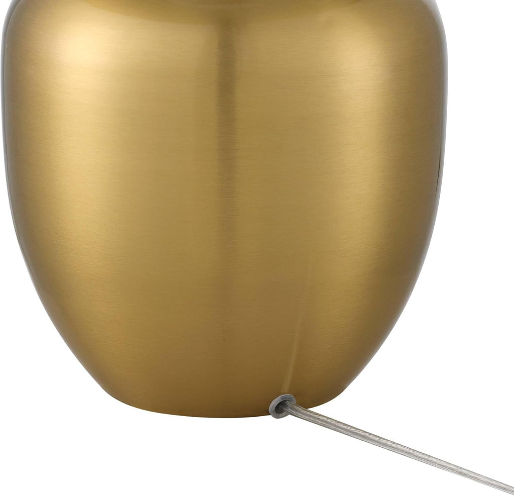 360 Lighting Becca 22' High Urn Small Modern Accent 3-Way Table Lamps Set of 2 Gold Brass Finish Metal Fabric White Shade Living Room Bedroom Bedside Nightstand House Office Home Reading Kitchen