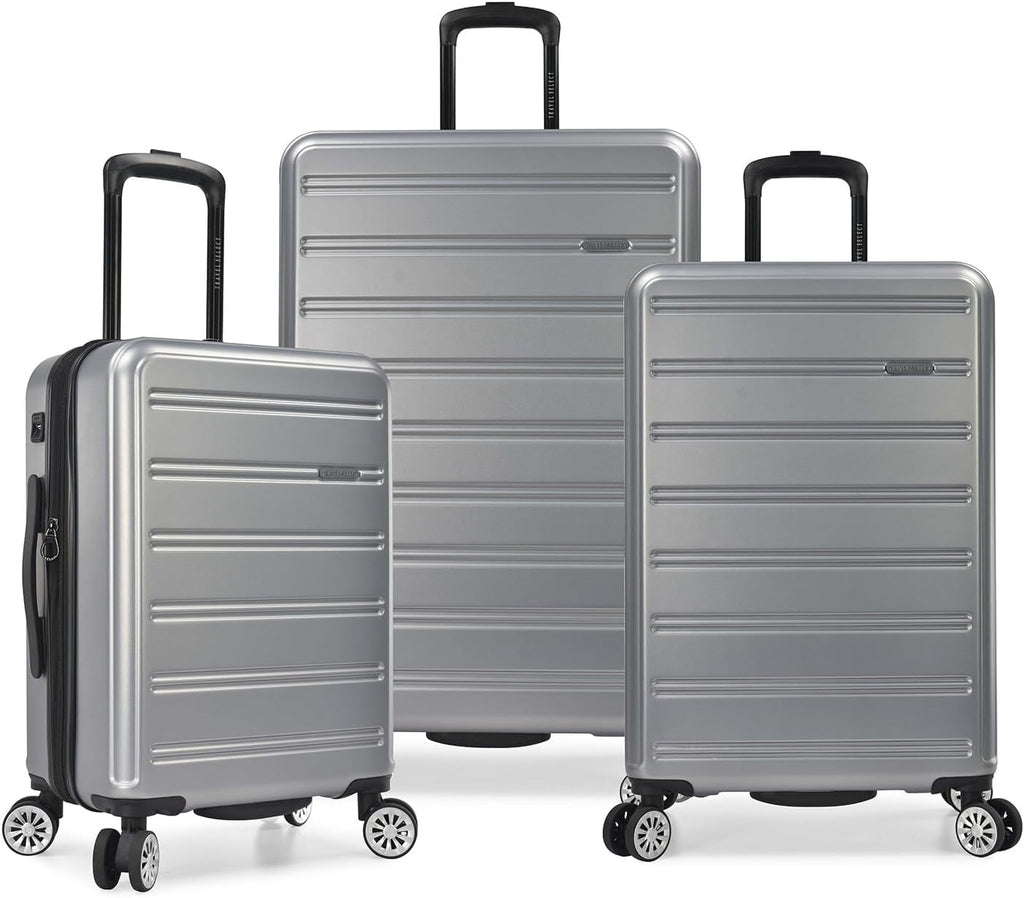Travel Select Snowcreek Hardside Expandable Spinner Luggage Set w/USB Port, Gray, 3-Piece