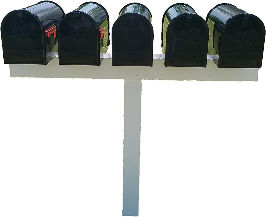 for 5 S,M,L Mailboxes, 42-in x 54-in, Heavy Duty, White, Vinyl Sleeve (mailboxes not Included)