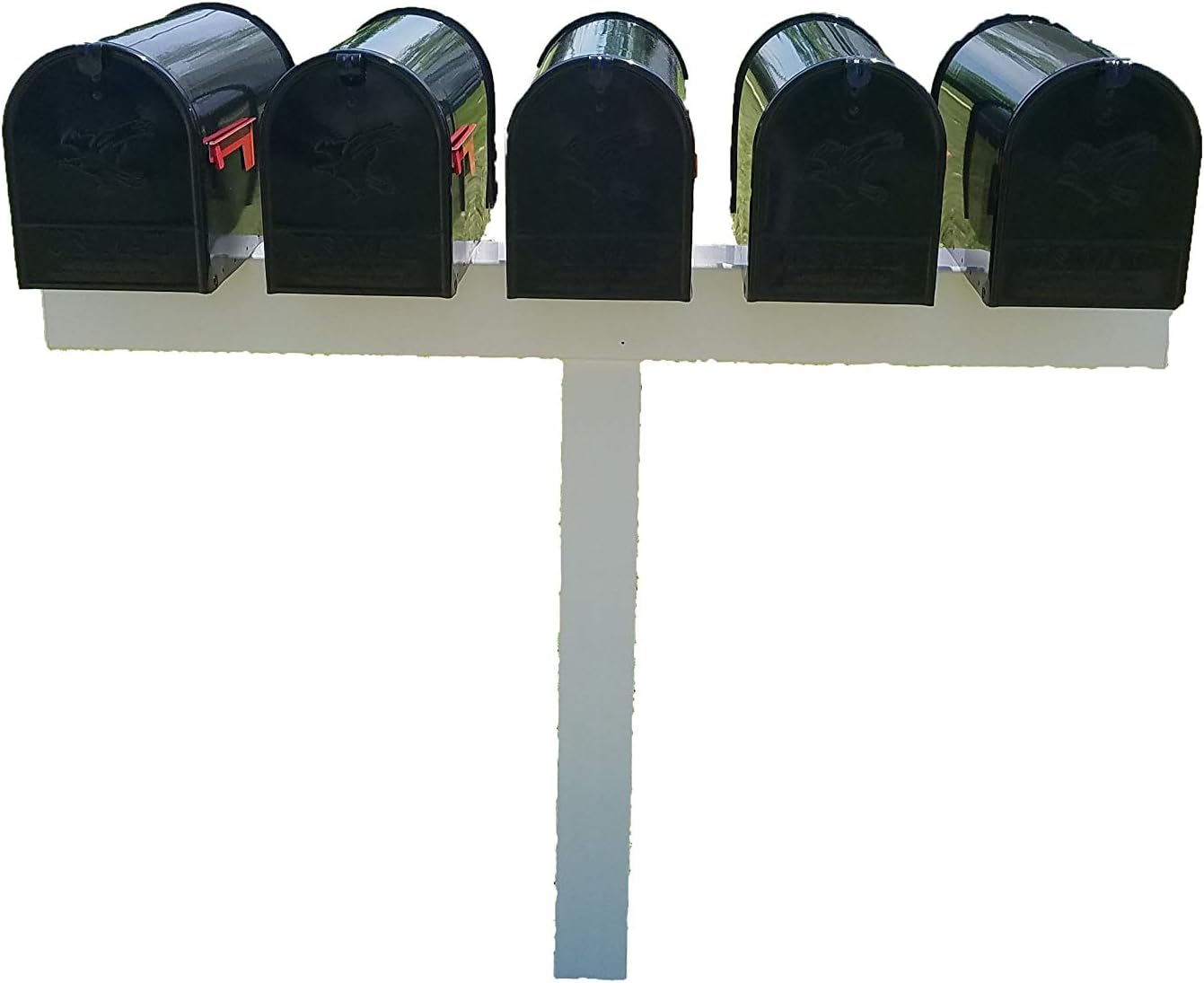 for 5 S,M,L Mailboxes, 42-in x 54-in, Heavy Duty, White, Vinyl Sleeve (mailboxes not Included)