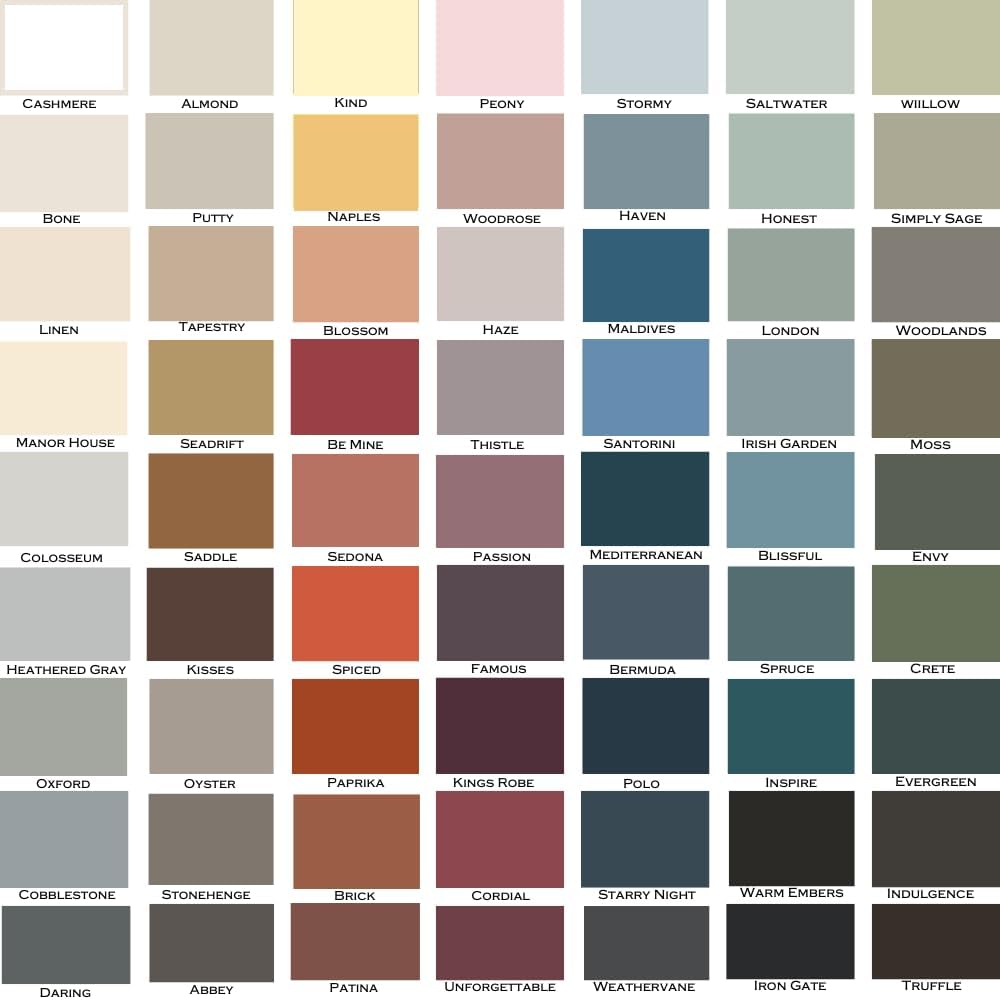 ALL-IN-ONE Paint by Heirloom Traditions, Cashmere (True White), Gallon - Durable cabinet and furniture paint. Built in primer and top coat, no sanding needed. Includes our 30 featured color card.