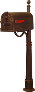 Special Lite Savannah Curbside Mailbox with Ashland Post - Copper Mailbox with Aluminum Post - SCS-1014_SPK-600-CP