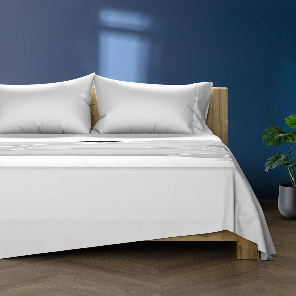 TEXAS LINEN CO. 100% Egyptian Cotton California King Sheet Sets - Luxury 1000 Series Lonestar Lovin' Collection Cal King Sheet Set (4 PC, Silver), Cooling, 16' Deep Pocket Sateen Hotel Bed Sheets