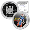 2021 1 oz Silver Fiji Street Fighter II 30th Anniversary Chun-Li Coloured Brilliant Uncirculated (in Capsule) with a Certificate of Authenticity 50c BU