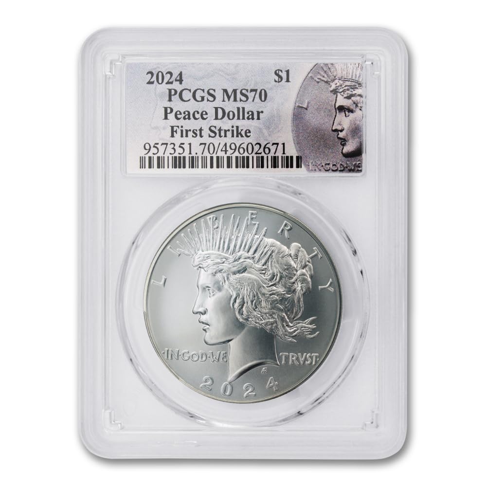 2024 - American Silver Peace Dollar Coin MS-70 (First Strike) with Original Government Packaging $1 PCGS MS70