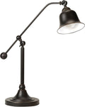 Coaster Home Furnishings - Eduardo - Metal - 25-Inch Bell Down Bridge Table Lamp with Adjustable Shade and 2-Way Light Switch - Bedroom & Living Room - Dark Bronze - 901186