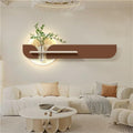 Sandstone Wall Decoration with LED Lights, Plug-in Power Supply Wall Decor, Modern Decorative Paintings for for Living Room, Bedroom, Entrance(Brown,59 * 19.7in)