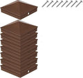Fence Post Caps 16 Pcs Brown Fence Aluminum Post Caps Metal Fence Caps Cover for Fences Wood
