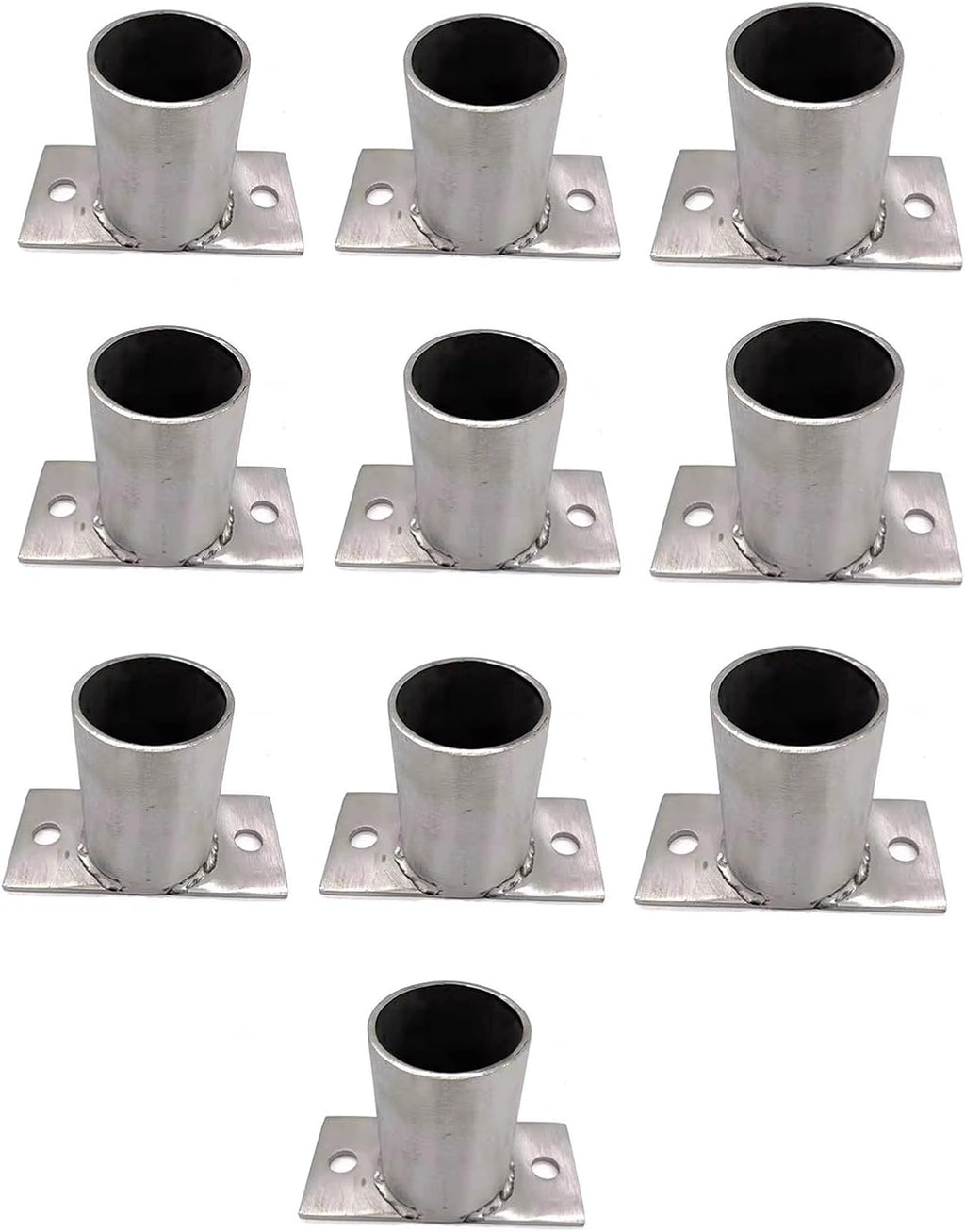 Deck Post Base Cover Round, Stainless Steel Floor Flange Anchor Base with Screws for Railing, Veranda, Balcony and Garden, Outdoor Mailbox Post Bracket(10 Pcs-Dia 20mm(4/5 in))