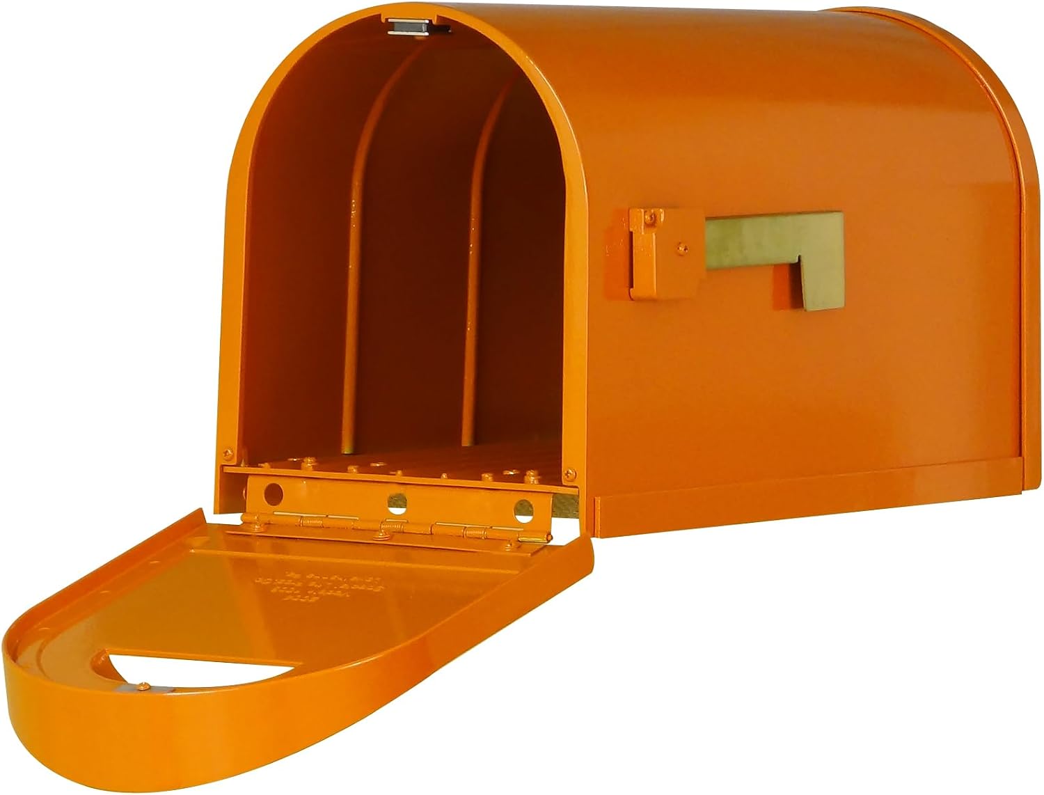 Special Lite Modern Dylan Curbside Mailbox - Orange Aluminum Mailbox for Post Mount - SCD-1008-ORG