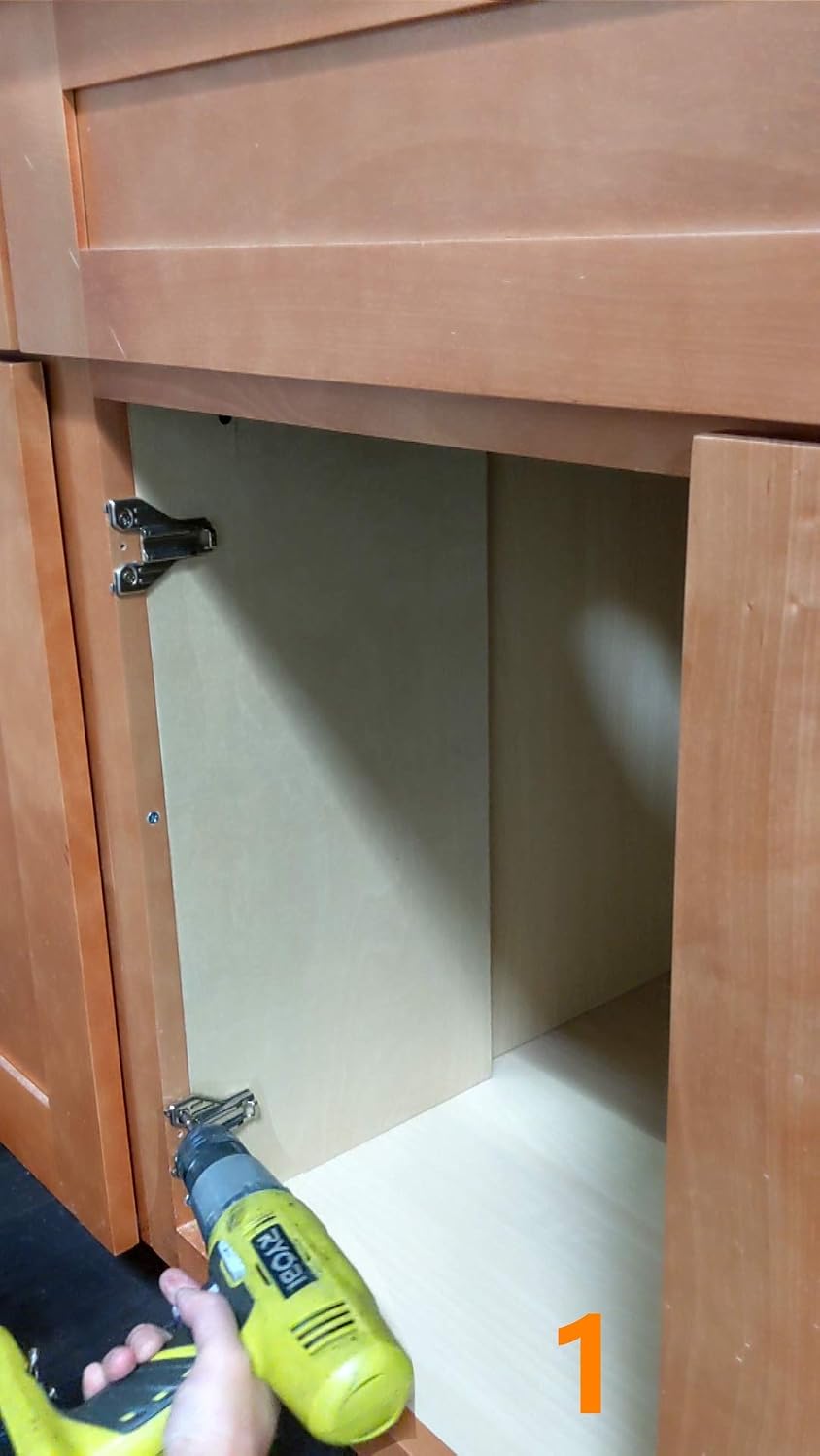 100 Pieces Full Overlay Cup Hinge Soft Close Face Frame Cabinet Hinge Clip on Soft-Close Cabinet Hinge Kitchen Cabinet Door Hinge Bisagra de gabinete (100 Piece)