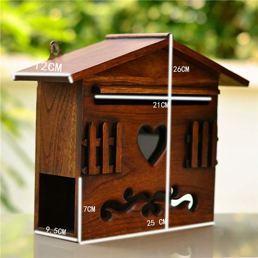 Letterboxes Mailbox Post Box Solid Wood Creative Outdoor Rainproof Mailbox Home Wall Mounted Outdoor