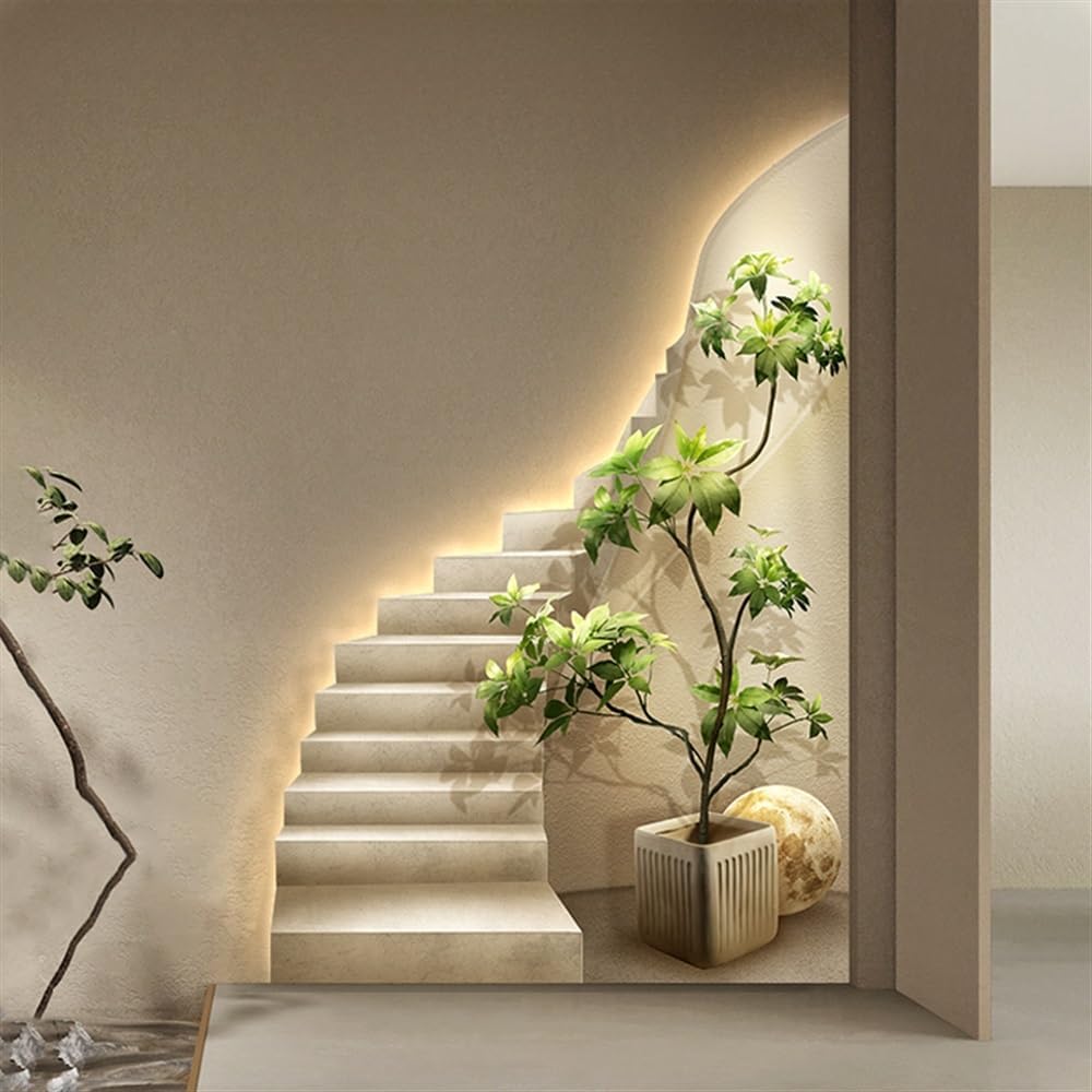 LED Wall Hanging Mural, Plug-in Power Supply Wall Art Decor, 3D Relief LED Decorative Painting, Landscape Wall Sculptures for Living Room Entrance Study Office(A,23.6x31.5in/60X80CM)