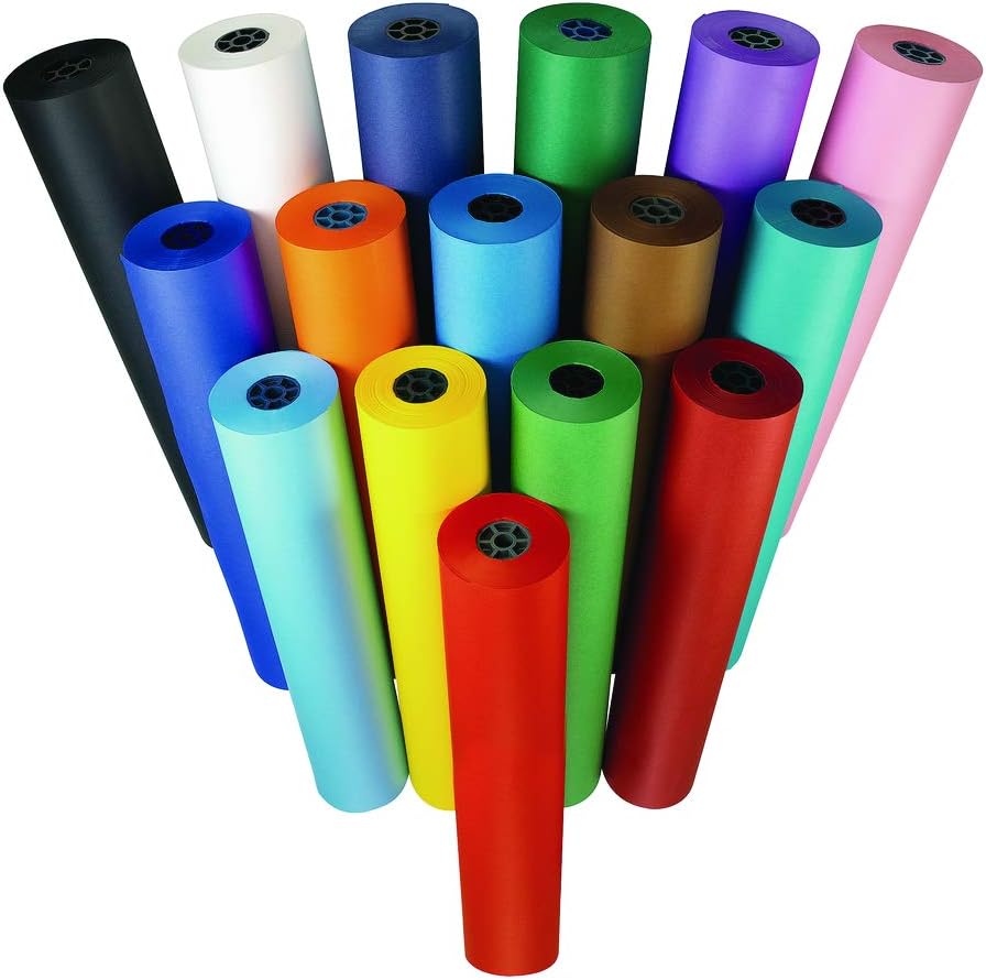 Colorations Dual Surface Paper Roll, Holiday Green, 36' x 1000', Textured Paper, Classroom Craft & Art Supplies, Bulletin Board, Gift Wrapping, Chalkboard Wallpaper