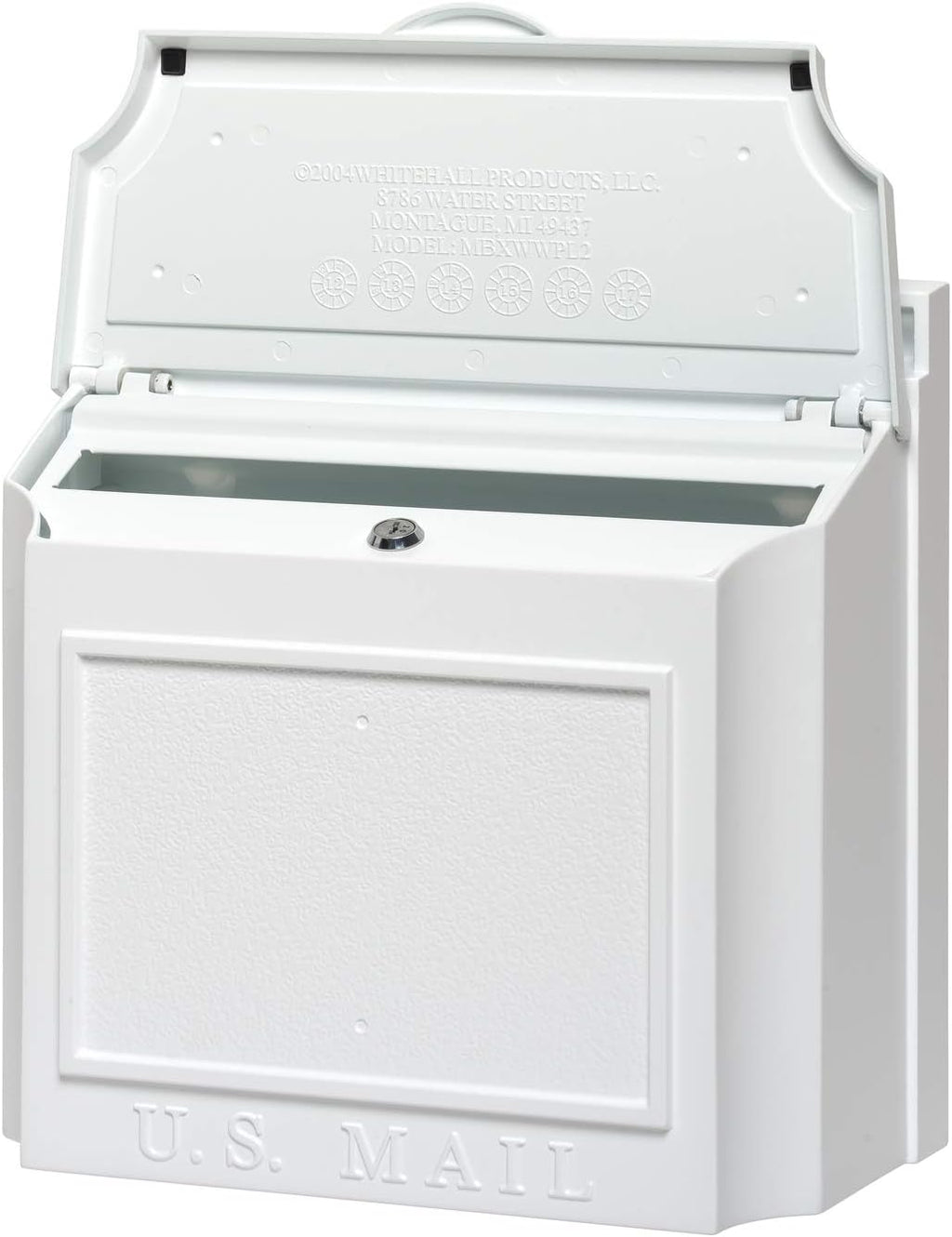 Whitehall Products Locking Wall Mounted Large Mailbox (White)