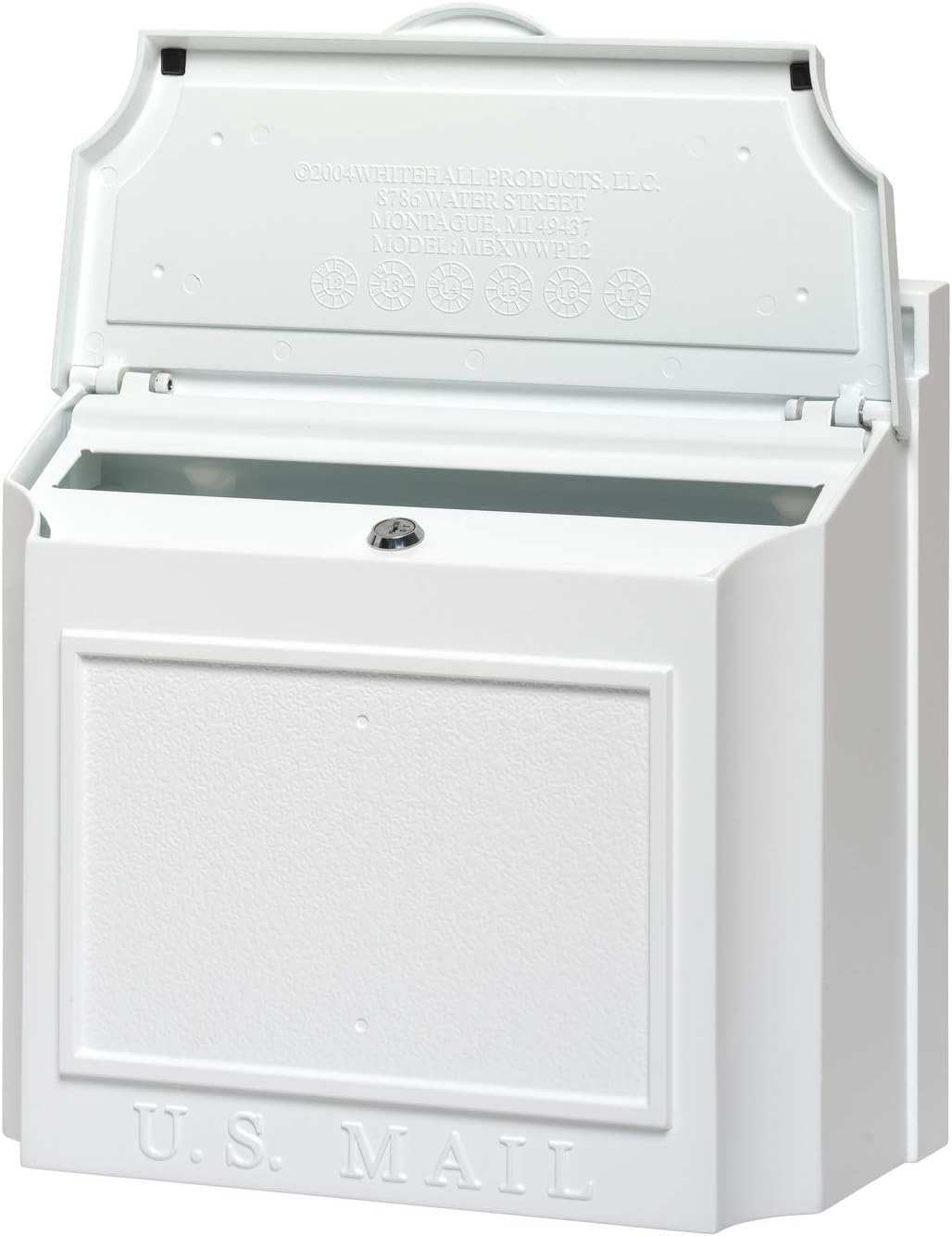 Whitehall Products Locking Wall Mounted Large Mailbox (White)