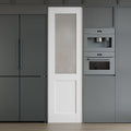 24 x 80 Interior Door Slab, Glass Door, Pantry Doors with Frosted Glass, Solid Core Prebuilt Panel, Paintable Bedroom Doors, Privacy Protected