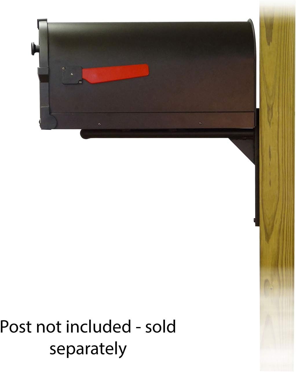Special Lite Savannah Curbside Mailbox with Ashley Front Single Mailbox Mounting Bracket - TC-ASH-FS-1014-BLK