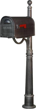 Special Lite Classic Curbside Mailbox with Aluminum Post - Swedish Silver Mailbox with Ashland Post - SCC-1008_SPK-600-SW