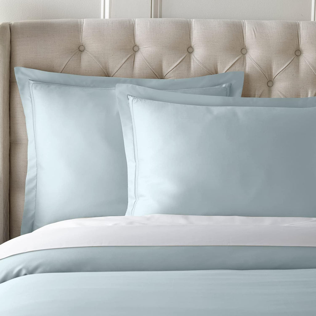 Pure Parima Yalda Duvet Cover Set – 100% Certified Egyptian Cotton, Double-Hem Stitch, Queen, Spa