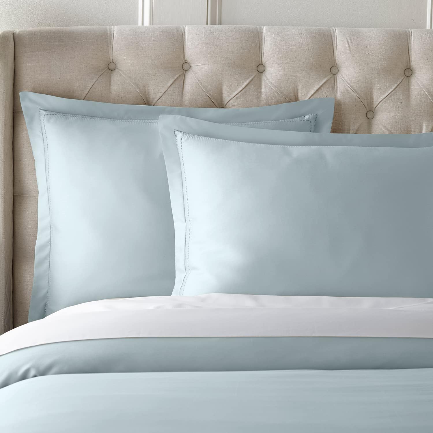 Pure Parima Yalda Duvet Cover Set – 100% Certified Egyptian Cotton, Double-Hem Stitch, Queen, Spa