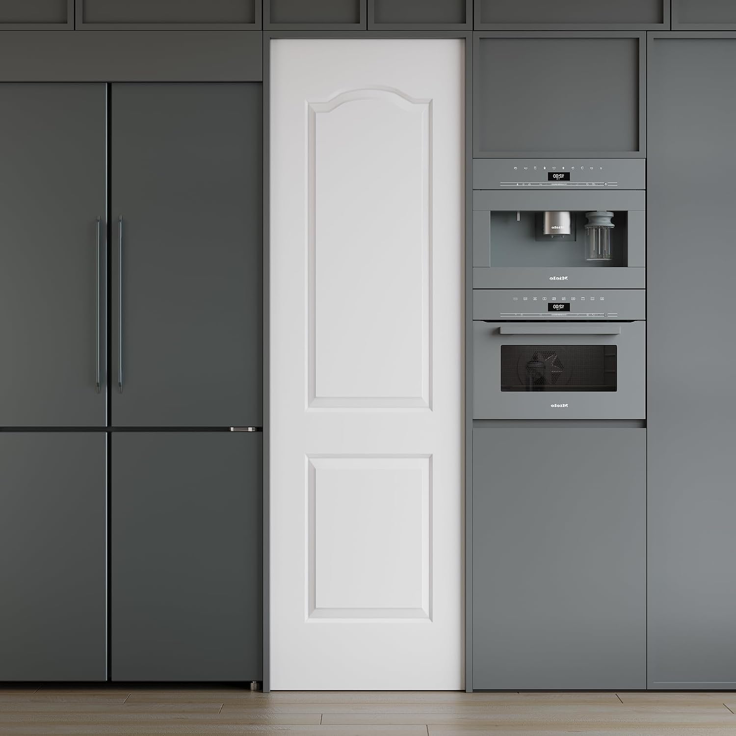 WINSTELLAR 24 x 80 2-Panel Molded Slab Doors Interior, Solid Core Bedroom Doors for Home, Closet, Bathroom, Pantry as Prehung, Pocket, French, Barn Door Slab, Paintable White Door Panel Swing Shaker