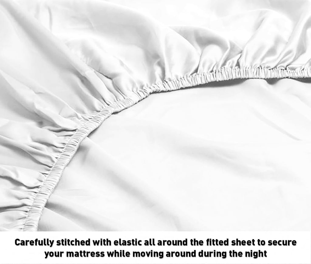 Alaska King Size Sheet Set, 1000 Thread Count Egyptian Cotton Sheets, Luxury Fits 6-9' Deep Pocket, Sateen, Hotel-Quality Sheet Set (Zebra Print)