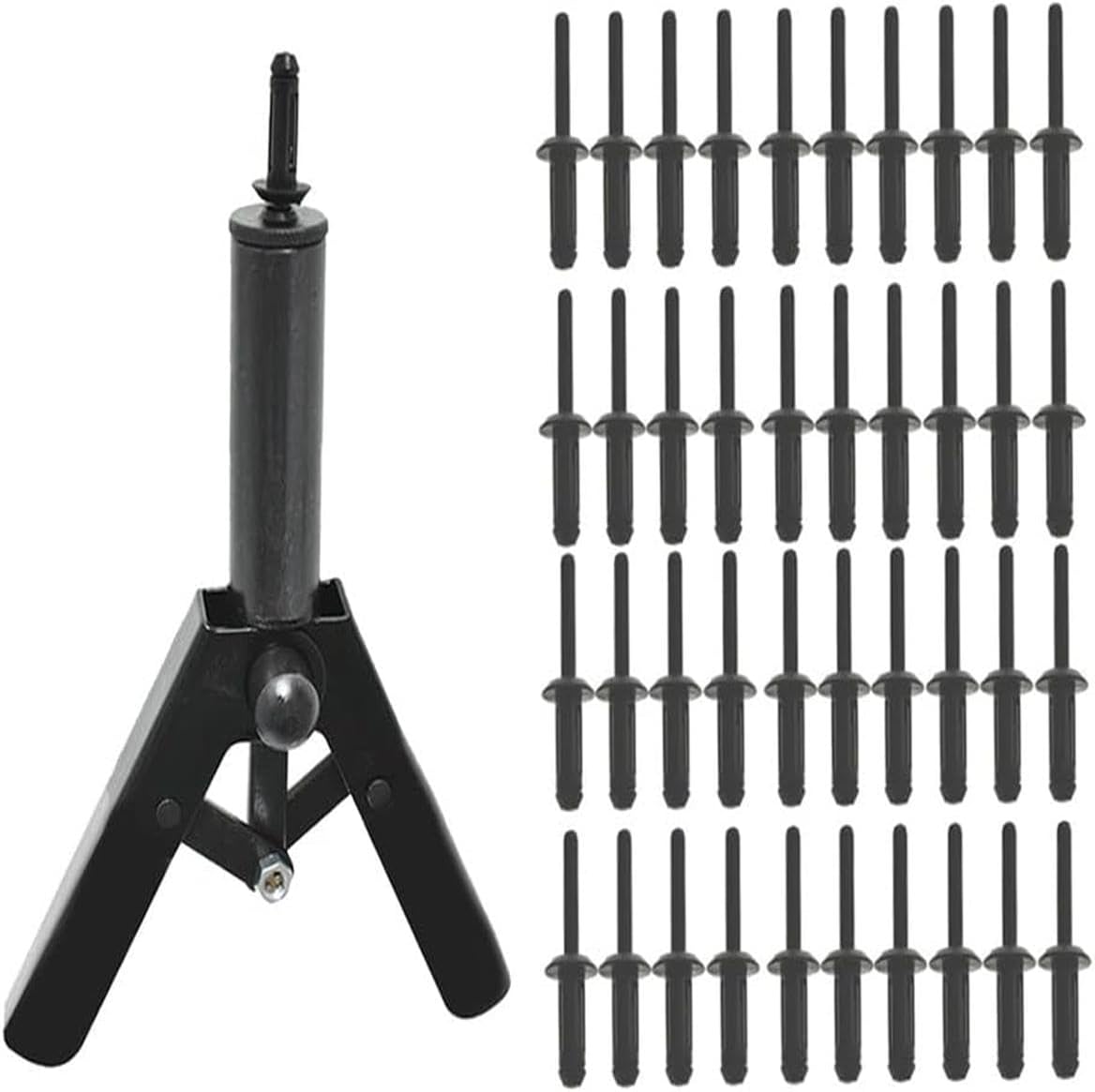 Genuine Plastic Poly Rivet Gun Quick Set Riveting Hand Tool W/ 40 Poly Rivets USA 41Pcs OEM Replacement