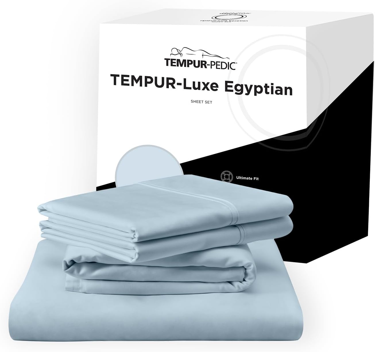 TEMPUR Luxe Egyptian Cotton Sheet Set Sleepy Blue - TwinXL