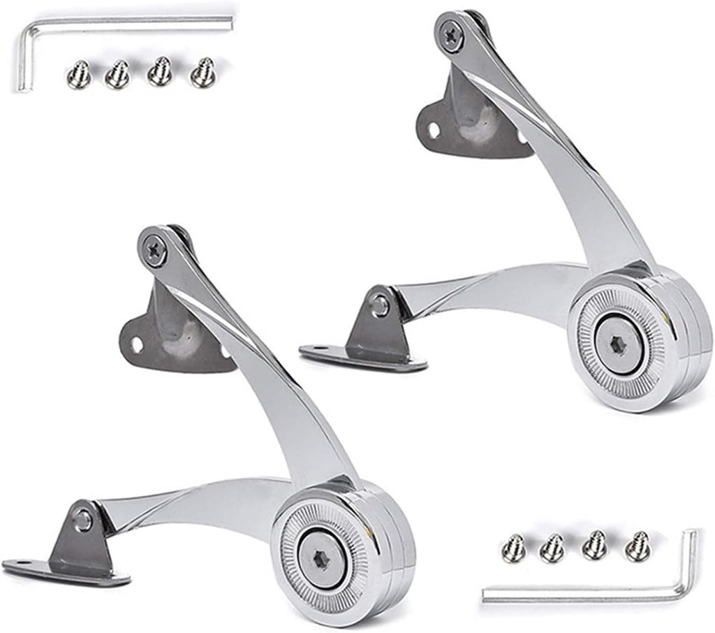 2 Pieces 6102 Lid Support Hinges,Randomly Stop Door Hinges,Adjustable Metal Lift and Up Hinges Cabinet Door Support Hinge