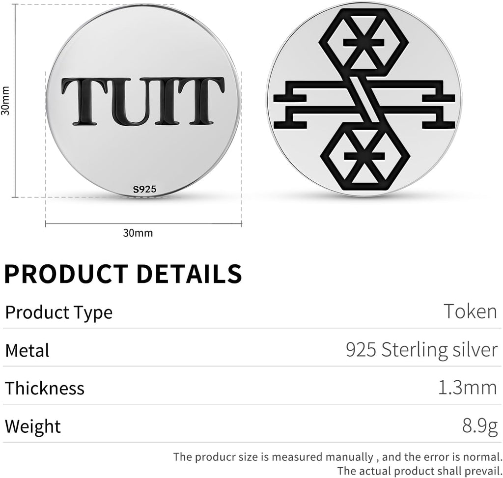 Turkish Kupe – Earring Symbol 925 Sterling Silver Symbolic Collectible Token Silver Keepsake Coin