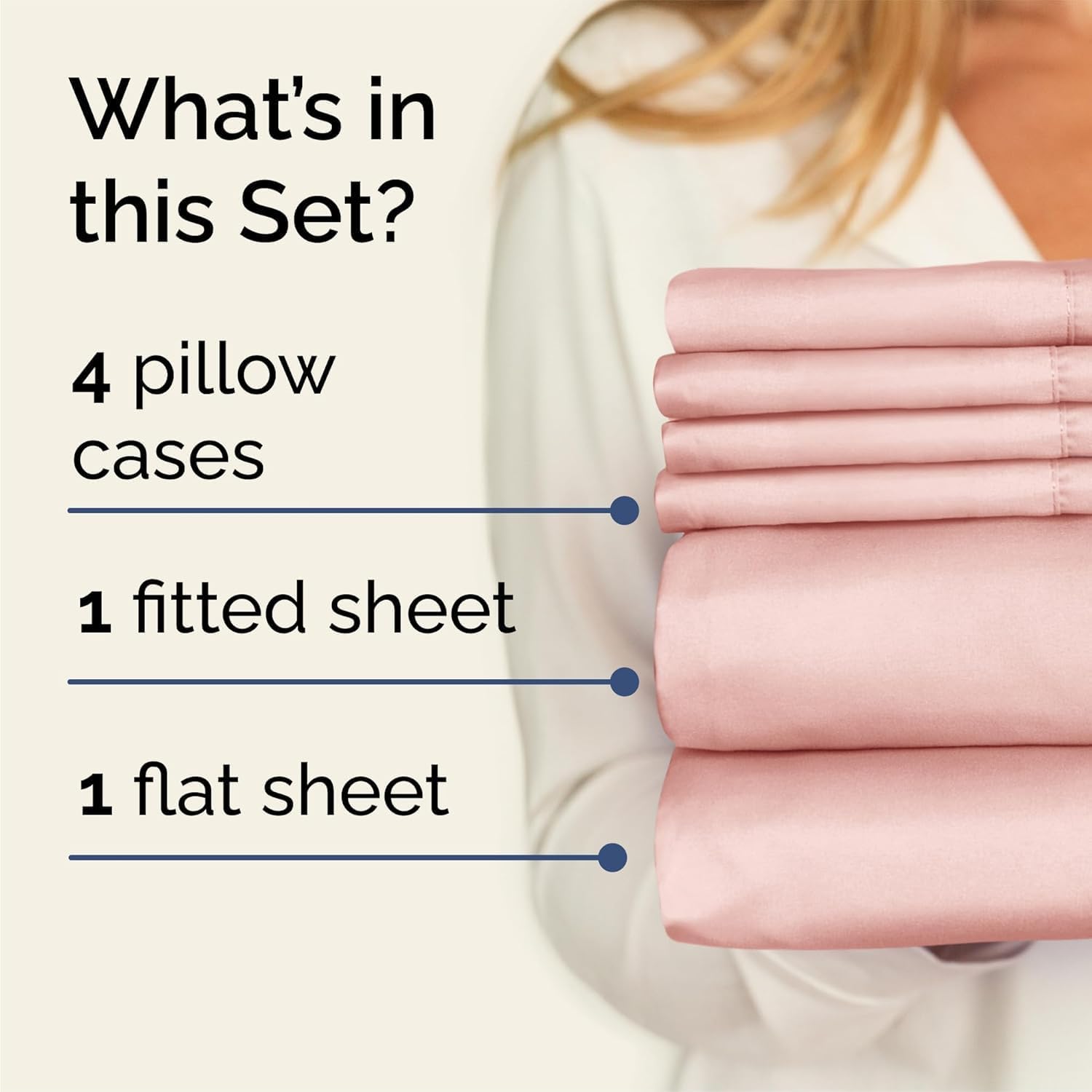 Super Soft Luxury Premium Quality 800 TC Egyptian Cotton 6 Piece Bedding Bed Sheet Set Eco Friendly Wrinkle Free Sheets 20-Inch Deep Pocket Queen Pink