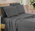 SHERA'S BEDDINGS 6- Piece Sheet Set Fits Mattress Upto 10-12 Inches Fully Elastic Deep Pocket Queen (60' X 80') Elephant Grey Solid 650 Thread Count 100% Egyptian Cotton
