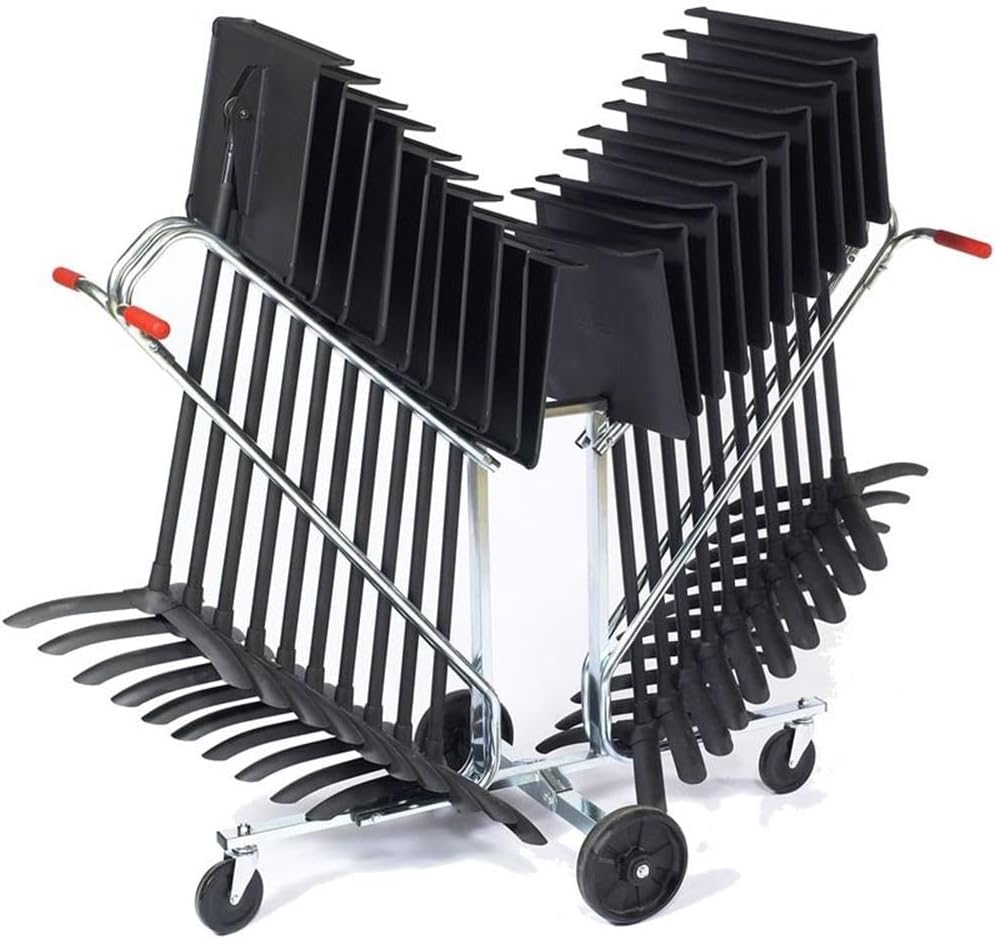 NPS Modern Steel Metal Dolly for 20 Melody Music Stands in Zinc Silver