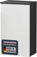 FACKELMANN Kara Bathroom Cabinet with Soft-Close System Dimensions (W x H x D): Approx. 41 x 70 x 32 cm Bathroom Cabinet/Door Hinge Left/Body: Anthracite/Front: Lacquered Glass in