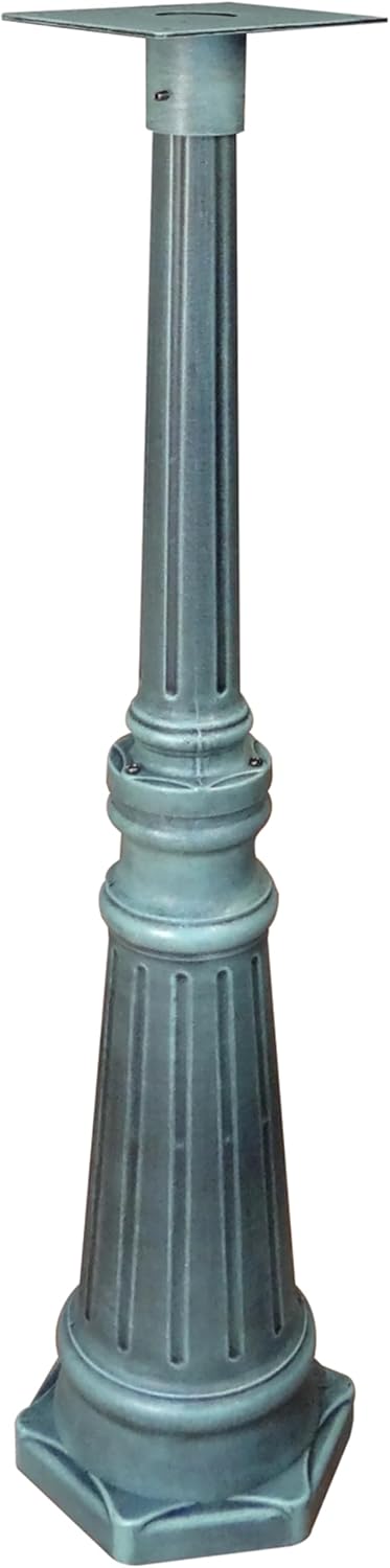 Special Lite Tacoma Mailbox Post - Verde Green Cast Aluminum Post for Curbside Mailbox - SPK-591-VG