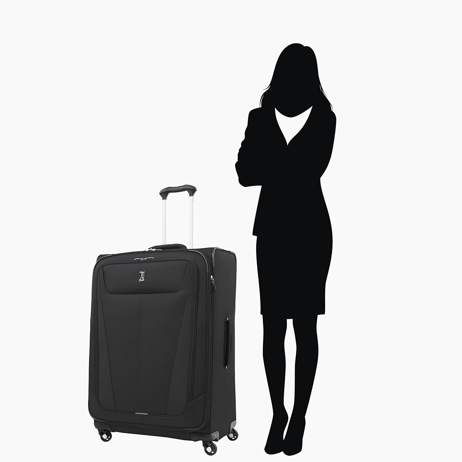 Travelpro Maxlite 5 Softside Expandable Luggage with 4 Spinner Wheels, Lightweight Suitcase, Men and Women, Black, 3-Piece Set (21/25/29)