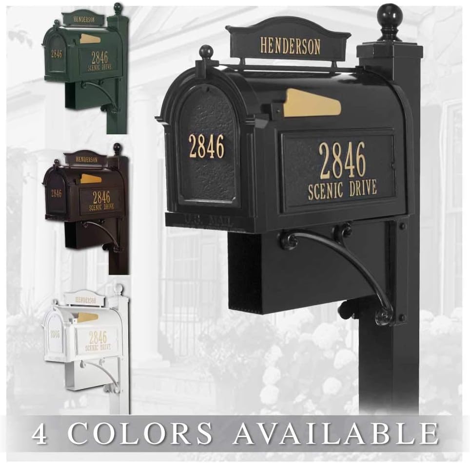 Whitehall™ Personalized Whitehall THE Ultimate Mailbox & Post Package (4 Colors Available)