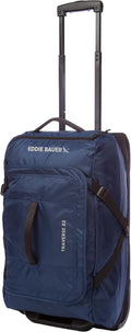 Eddie Bauer Traverse Luggage | Roller Wheels | Telescoping Handle | Travel | Vacation | Ripstop Nylon - Medium Indigo, 22'