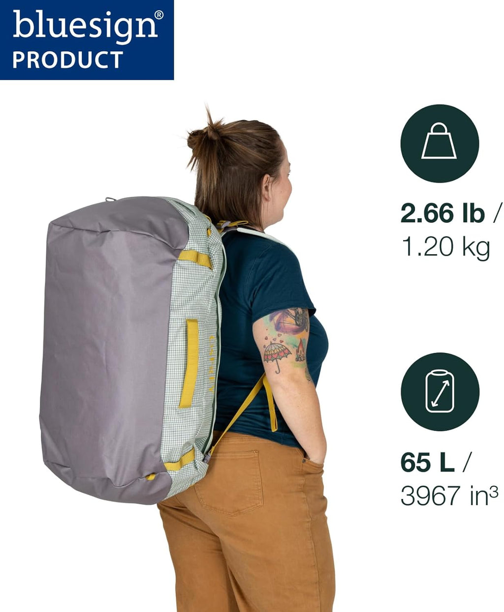 Osprey Transporter Lightweight Travel Duffel Bag - Extra Large Water Resistant Durable Gear Bag for Men and Women