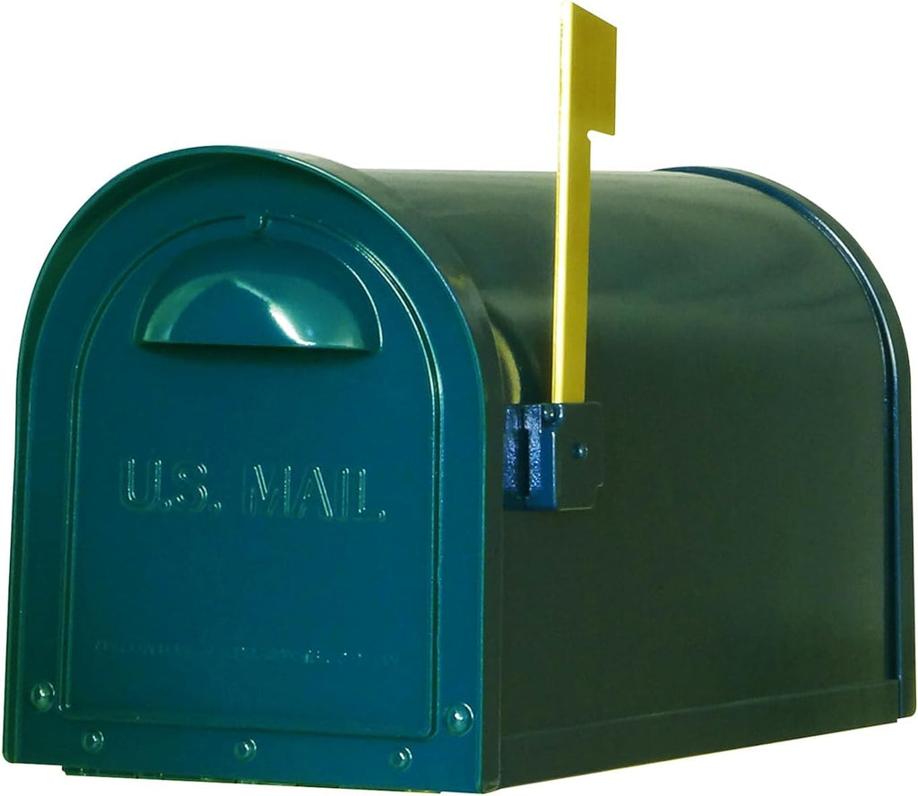 Special Lite Modern Dylan Curbside Mailbox - Blue Aluminum Mailbox for Post Mount - SCD-1008-BLU