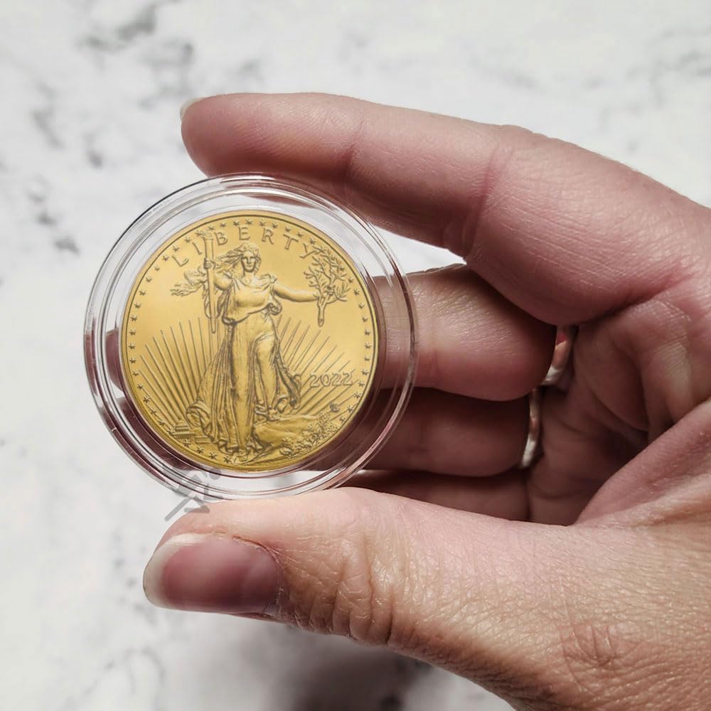 OnFireGuy 250pcs 34mm Direct Fit 'H34' Coin Capsule Holders for Gold Double Eagle | Protective Coin Cases for $20 St. Guadens Double Eagle, 1/2oz Silver Maple Leaf