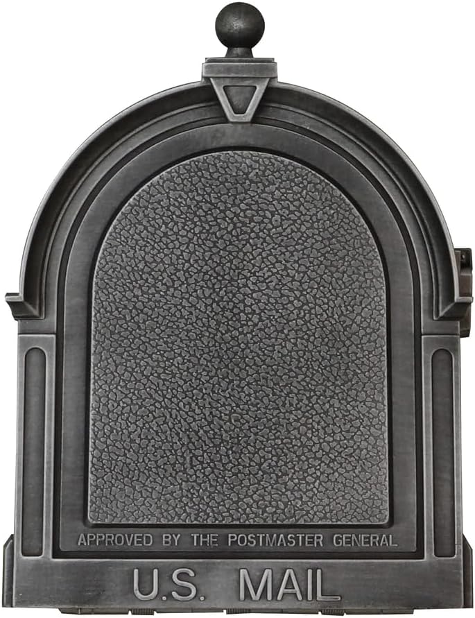 Special Lite Berkshire Curbside Mailbox - Swedish Silver Aluminum Mailbox for Post Mount - SCB-1015-SW