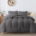 5 PC Straight Line Pattern Comforter Set Premium Super Soft 600 GSM All Season | 1000 Thread Count | 100% Egyptian Cotton ( Full/Queen Size, Dark Grey Color)