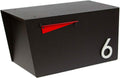 Rusty Design Contemporary Post-Mounted Mailbox with Personalized Address Numbers, Large Size #HC110 (with One Address Numbers)