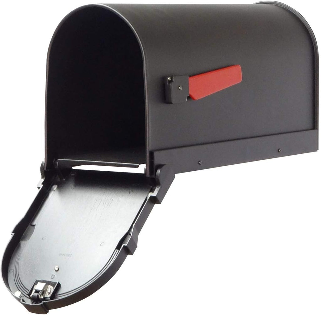 Special Lite Savannah Curbside Mailbox with Ashley Front Single Mailbox Mounting Bracket - TC-ASH-FS-1014-BLK
